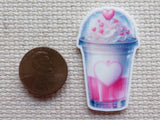 Second view of Tall Cup of Pink Coffee Needle Minder.