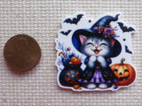 Second view of Witchy Kitty Cat Fun Needle Minder.