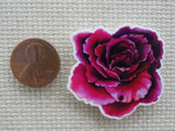 Second view of purple flower needle minder.