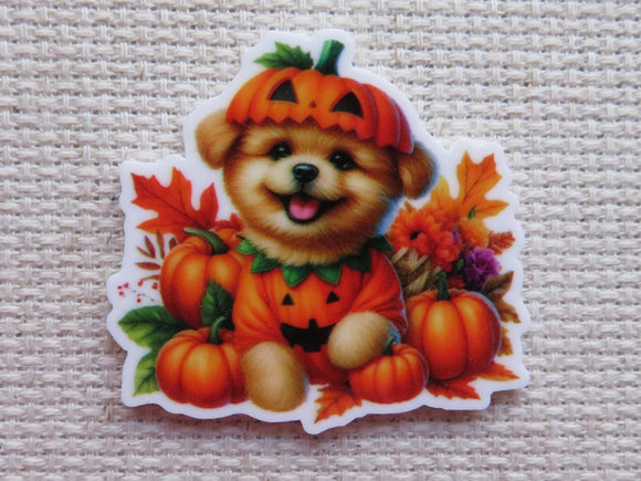 First view of Pumpkin Puppy Fun Needle Minder.