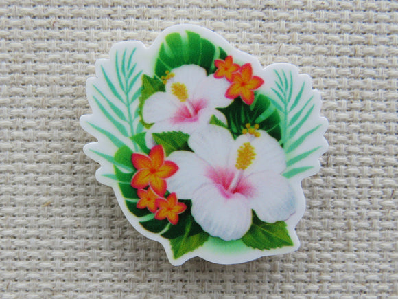 First view of White Hibiscus Flowers Needle Minder.