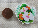 Second view of White Hibiscus Flowers Needle Minder.