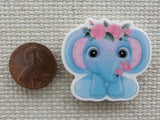 Second view of Blue Elephant Needle Minder.