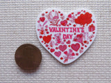 Second view of Valentines Day Heart Needle Minder.