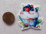 Second view of Blueberry Cupcake Needle Minder.