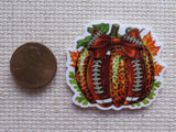 Second view of Football Pumpkin Needle Minder.