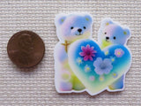 Second view of A Pair of Heart Bears Needle Minder.