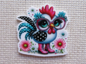 First view of Glasses Wearing Chicken Needle Minder.