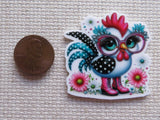 Second view of Glasses Wearing Chicken Needle Minder.