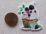 Second view of Boysenberry Cupcake Needle Minder.