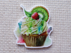 First view of Kiwi Cupcake Needle Minder.