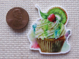 Second view of Kiwi Cupcake Needle Minder.