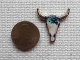 Second view of Small Bull Head Charm Needle Minder