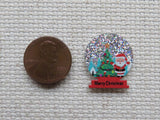 Second view of Small Snow Globe Santa Needle Minder.