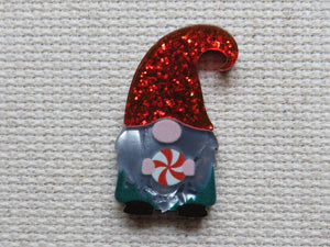 First view of Sparkly Red Gnome Needle Minder.