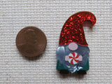 Second view of Sparkly Red Gnome Needle Minder.