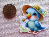 Second view of Blue Bird in a Hat Needle Minder.