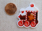 Second view of Gingerbread Train Needle Minder.