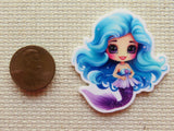 Second view of Blue Haired Mermaid Needle Minder.