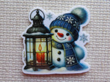 First view of Snowman with a Candle Lantern Needle Minder.