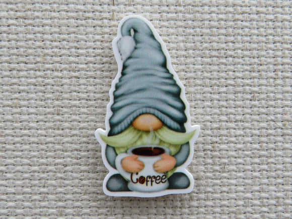 Second view of Bluish Coffee Gnome Needle Minder