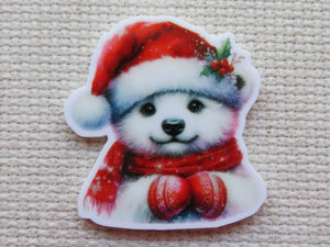 First view of Christmas Polar Bear Needle Minder.