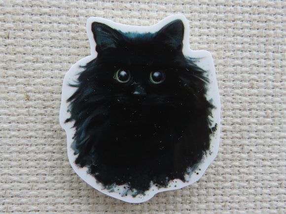 First view of Fluffy Black Cat Needle Minder.