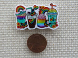 Second view of Rainbow Themed Drinks Needle Minder.