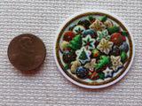 Second view of A Plate of Christmas Cookies Needle Minder.