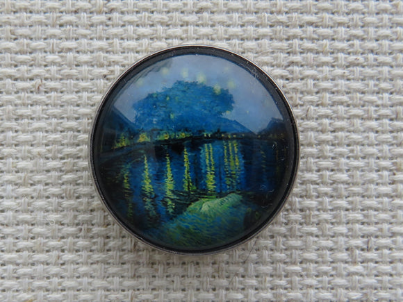 Starry Night Over the Rhone Domed Needle Minder, Cover Minder, Magnet