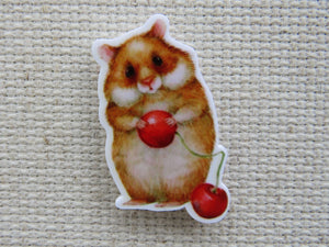 First view of Hamster with a Couple of Cherries Needle Minder.