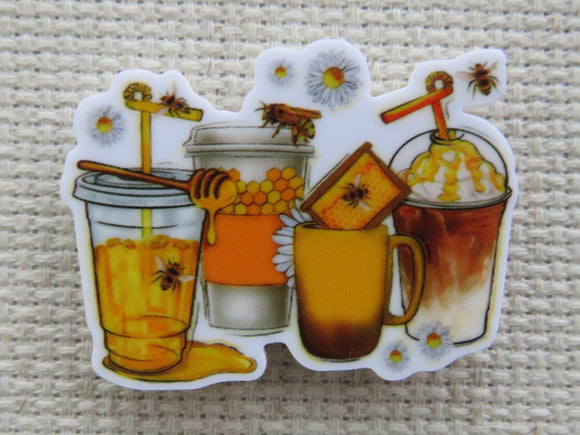 Second view of Four Favorite Honey Flavored Drinks Needle Minder.
