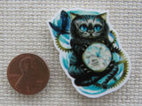 Second view of Black Cat with a Clock Needle Minder.
