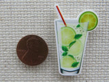 Second view of Tall Glass of Limeade Needle Minder.