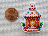 Second view of Gingerbread Candle Lantern Needle Minder.