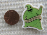 Second view of Oogie Boogie with a Name Banner Needle Minder.
