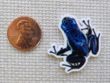 Second view of Blue Poison Arrow Dart Frog Needle Minder.