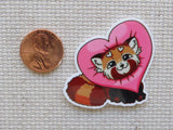 Second view of Red Panda Love Needle Minder.