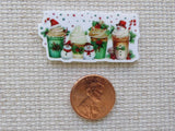 Second view of Snowman Drinks Needle Minder.