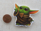 Second view of Large Grogu Needle Minder.