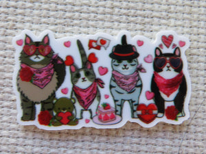 First view of Valentine's Kitties Needle Minder.