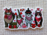 First view of Valentine's Kitties Needle Minder.