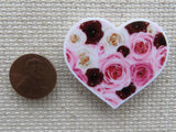 Second view of A Heart Full of Roses Needle Minder.