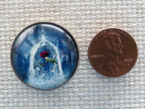 Second view of Rose Under Glass Domed Needle Minder.
