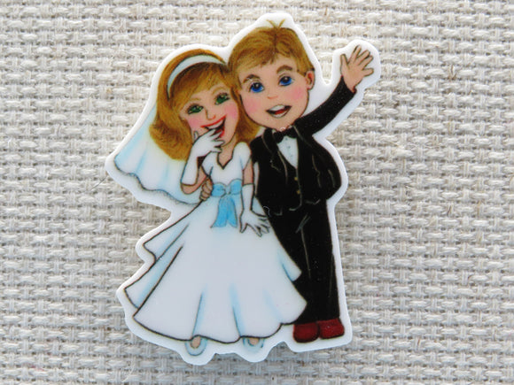 First view of Bride and Groom Needle Minder.