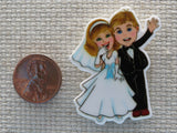 Second view of Bride and Groom Needle Minder.