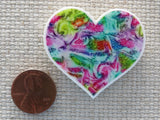 Second view of Colorful Heart Needle Minder.