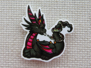 First view of Black Dragon and a Snake Needle Minder,