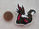 Second view of Black Dragon and a Snake Needle Minder.