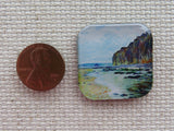 Second view of Cliff Painting Domed Needle Minder.